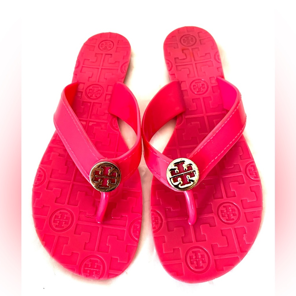 Tory Burch Hot Pink Logo Thong Sandal - Picture 6 of 6